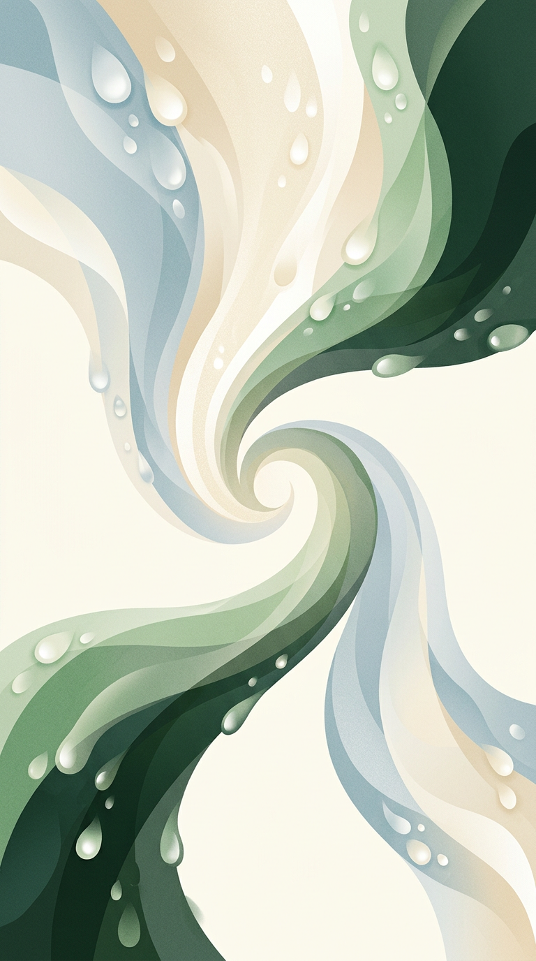 two intersecting dew‑currents clarifying a central luminous channel — gentle spiral — focused relief — cover for: An AI inbox + CRM cleanup service: the 2026 side‑income most owners renew