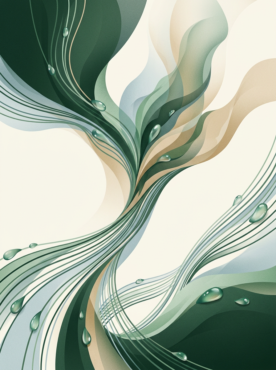 Threaded lines converging into layered strata that bloom upward — organic composition of guiding motion and calm direction — serene, credible mood. — cover for: AI consulting for SMBs: a credible side‑income playbook