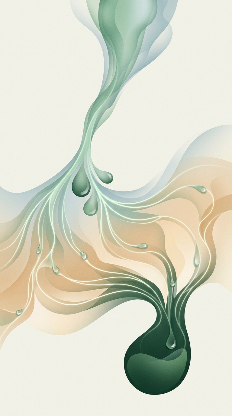 a single dew-stream branching into many smaller glowing threads then recombining into one reservoir — branching network — calm deliberate — cover for: Build a weekly AI content ops workflow with Notion AI and Make
