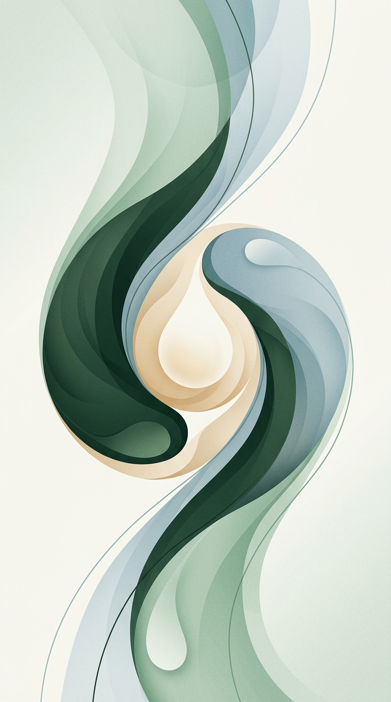 two interlocking dew-forms tightening around a clear core — centered compression — calm precise — cover for: Turn AI CRM Cleanup Into a $1–3k Sprint