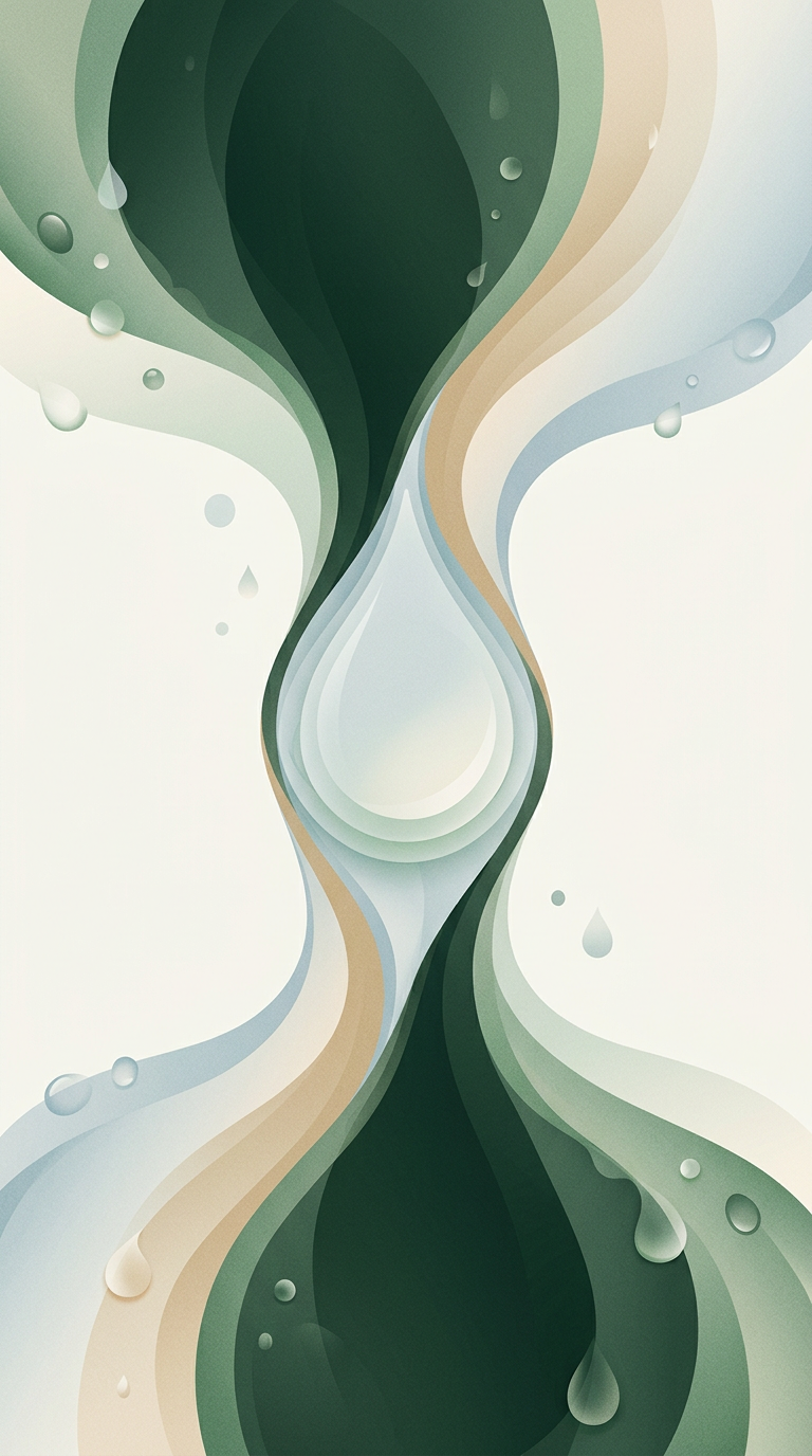 two translucent streams converging into a single clear core — centered symmetry — calm disciplined — cover for: How to productize an AI inbox cleanup service for solopreneurs