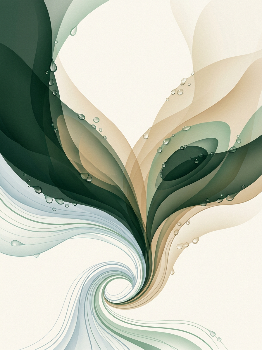 Converging threads bloom upward — layered strata orbiting, then parted — quiet, compounding mood. — cover for: Build an AI inbox second brain that sorts itself