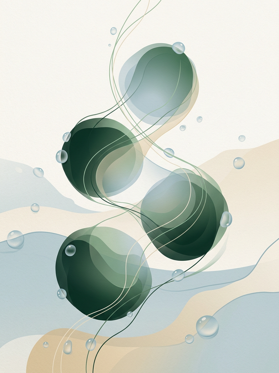 Four converging masses thread upward through layered strata — converging masses, threaded lines, layered strata — resilient calm. — cover for: Why most AI workflows fail in production — and the four fixes