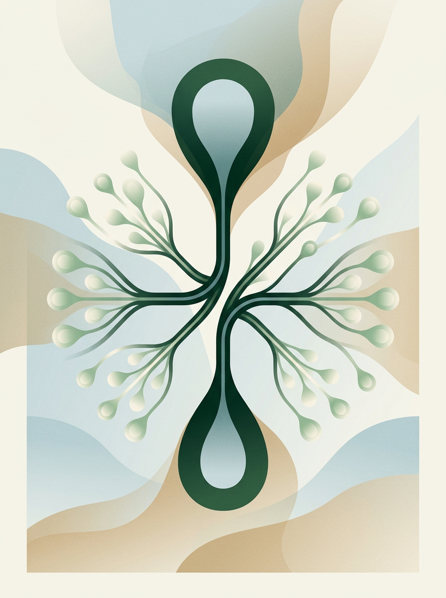 one bold dew-form branching into structured channels of smaller drops — radial flow — precise orderly — cover for: Automate document filing with n8n + Claude: a real 2026 ops workflow