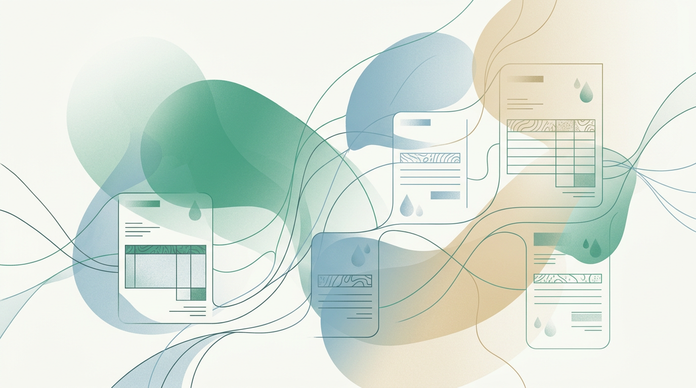 Abstract organic illustration for: Automate your invoicing with Stripe and a 50‑line script