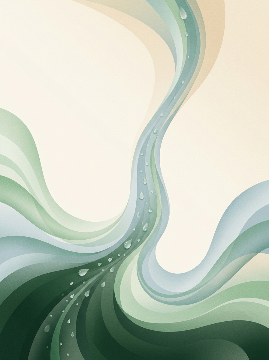 two converging dew-tracks forming a single clear channel — centered flow — calm efficient — cover for: Automate your proposal-to-signed-deal workflow with n8n and Notion