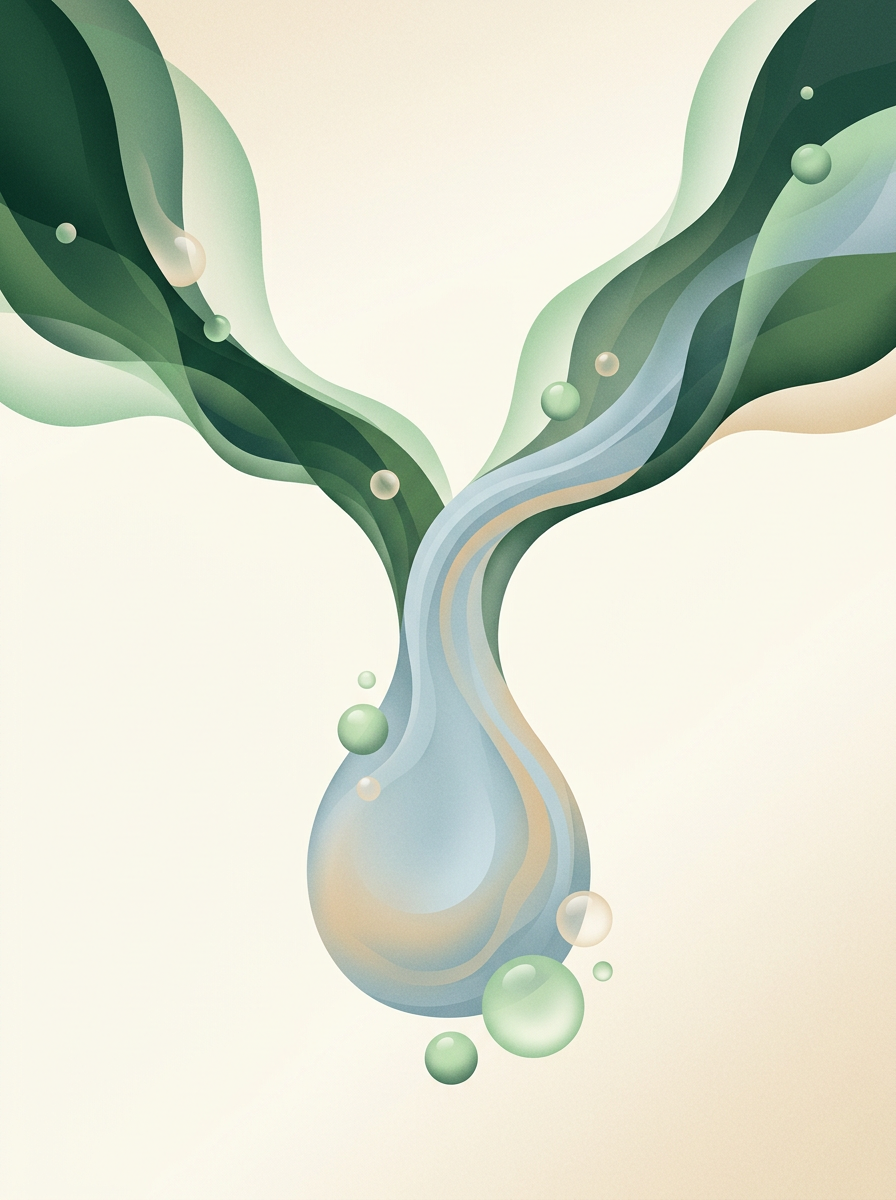 two converging dew-streams feeding one clear core — centered symmetry — calm diagnostic — cover for: A Notion automation log template that finally shows what’s breaking and why