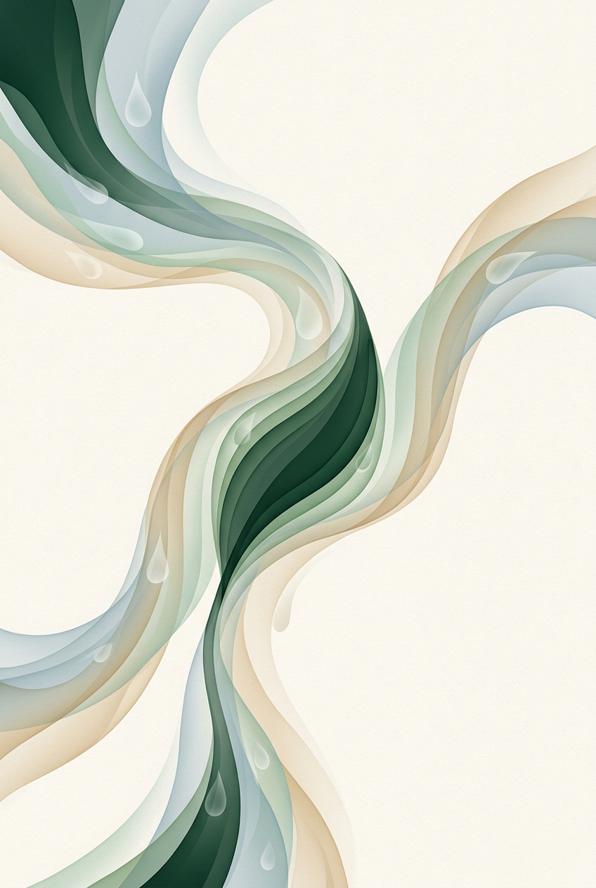 three luminous streams merging into a single structured core — layered convergence — calm precise — cover for: Claude Perplexity Notion AI workflow for weekly client briefs