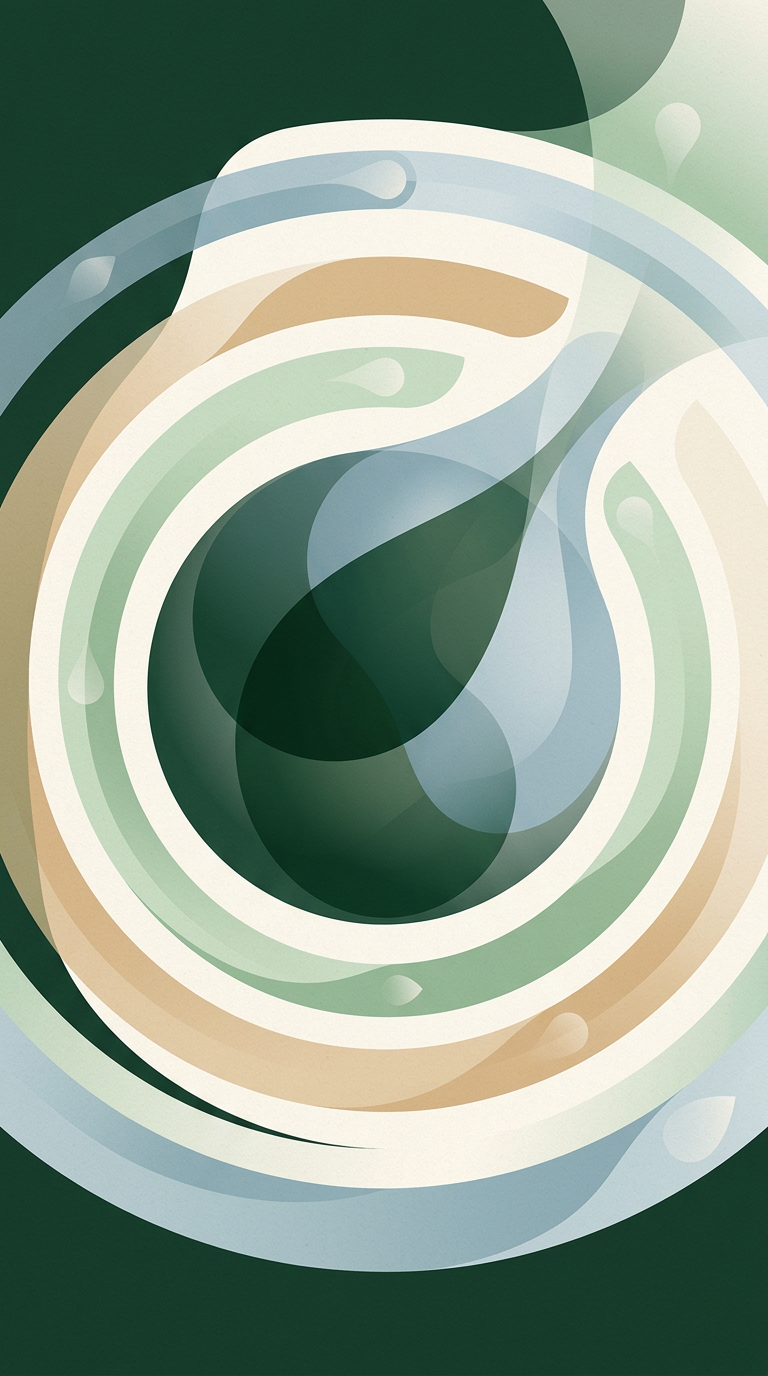 one bold dew-form orbited by three steady context bands — radial — focused — cover for: How solopreneurs use a Claude Projects workflow as their junior hire