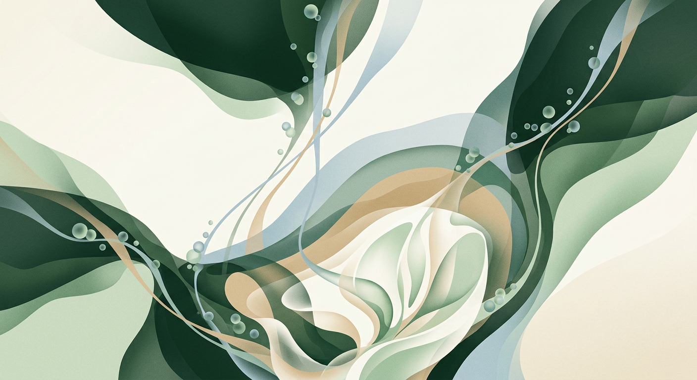 Three converging masses threaded by upward lines — layered strata orbiting a shared bloom — collaborative clarity. — cover for: Claude vs ChatGPT vs Gemini for client research: a 30-day test