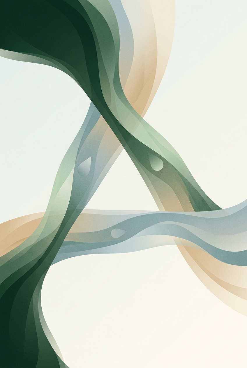three intersecting dew-streams forming a layered triangle of flows — triangular weave — deliberate balanced — cover for: Cursor vs Claude Code vs Devin Desktop: AI builder stacks for non‑dev founders