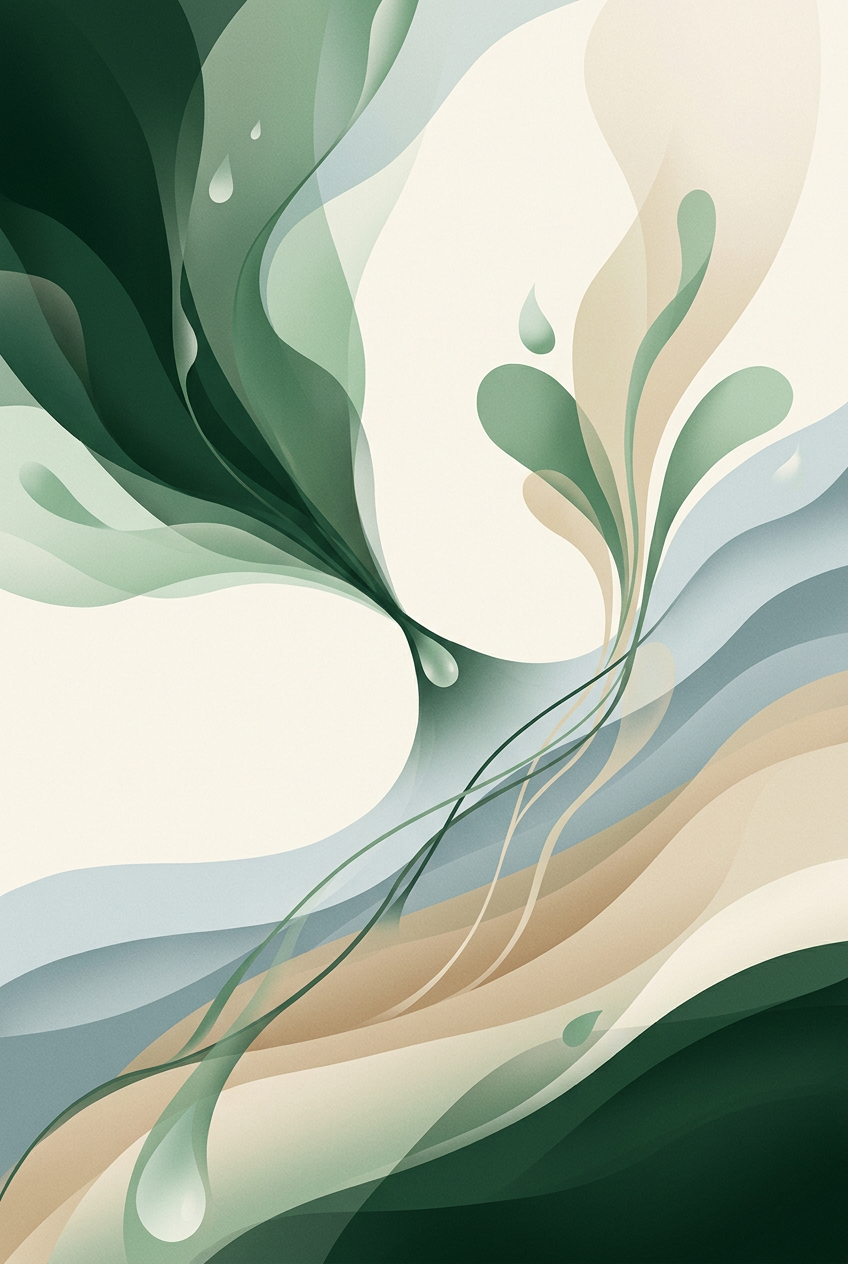 Converging masses tightening into a single point — layered strata threaded by upward bloom — focused and clarifying — cover for: 12 editing prompts for writers that tighten your own drafts