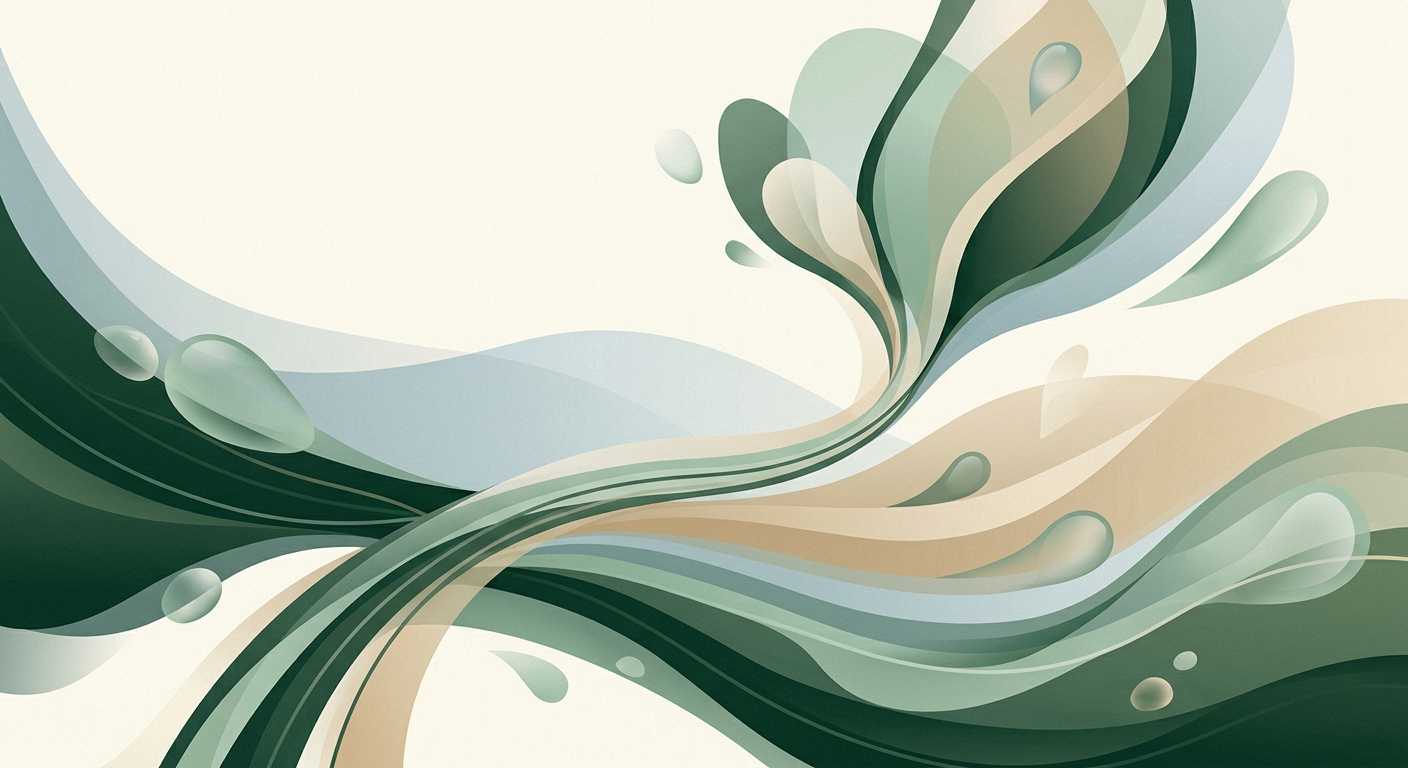 Threaded lines converging into layered strata — upward bloom of orbiting forms — calm, efficient clarity. — cover for: How do AI tools improve document workflows?