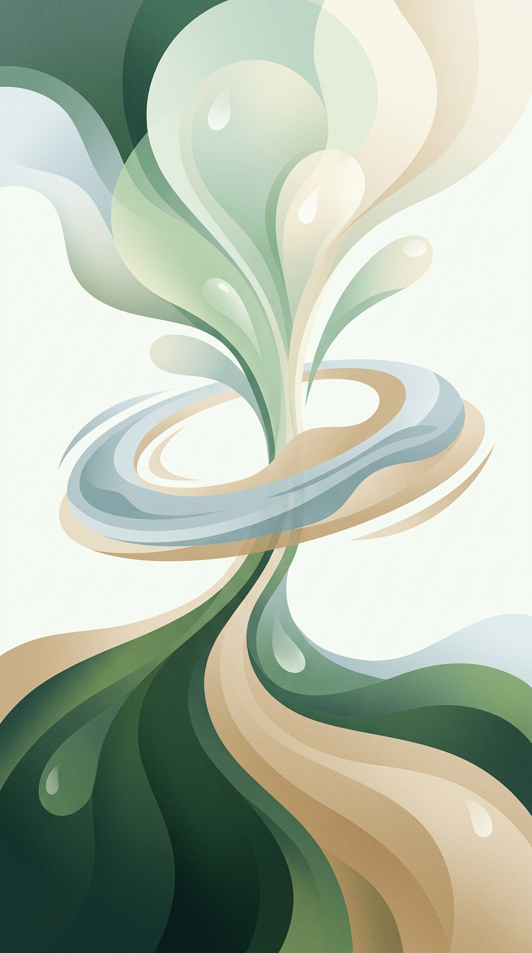 Converging masses threading into upward bloom — layered strata orbiting in rhythmic motion — calm, focused clarity. — cover for: Build your first n8n inbox AI agent: a complete walkthrough
