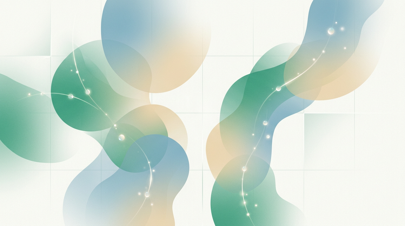 Abstract organic illustration for: n8n vs Make 2026: when each one actually wins