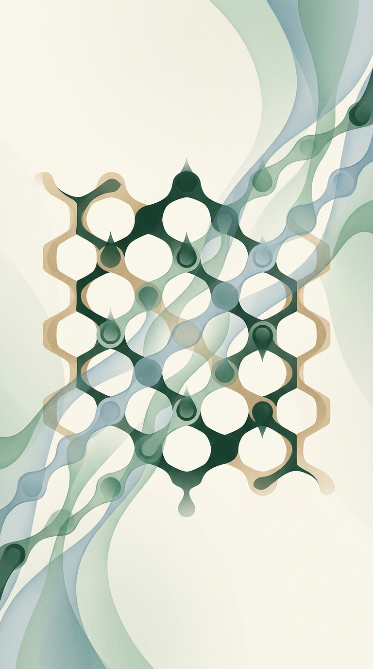 two intersecting dew-lattices, one fixed and one flowing, weaving into a shared grid — diagonal mesh — calm decisive — cover for: Notion AI vs. a $0 Claude + Notion API setup — which one wins for solopreneurs?