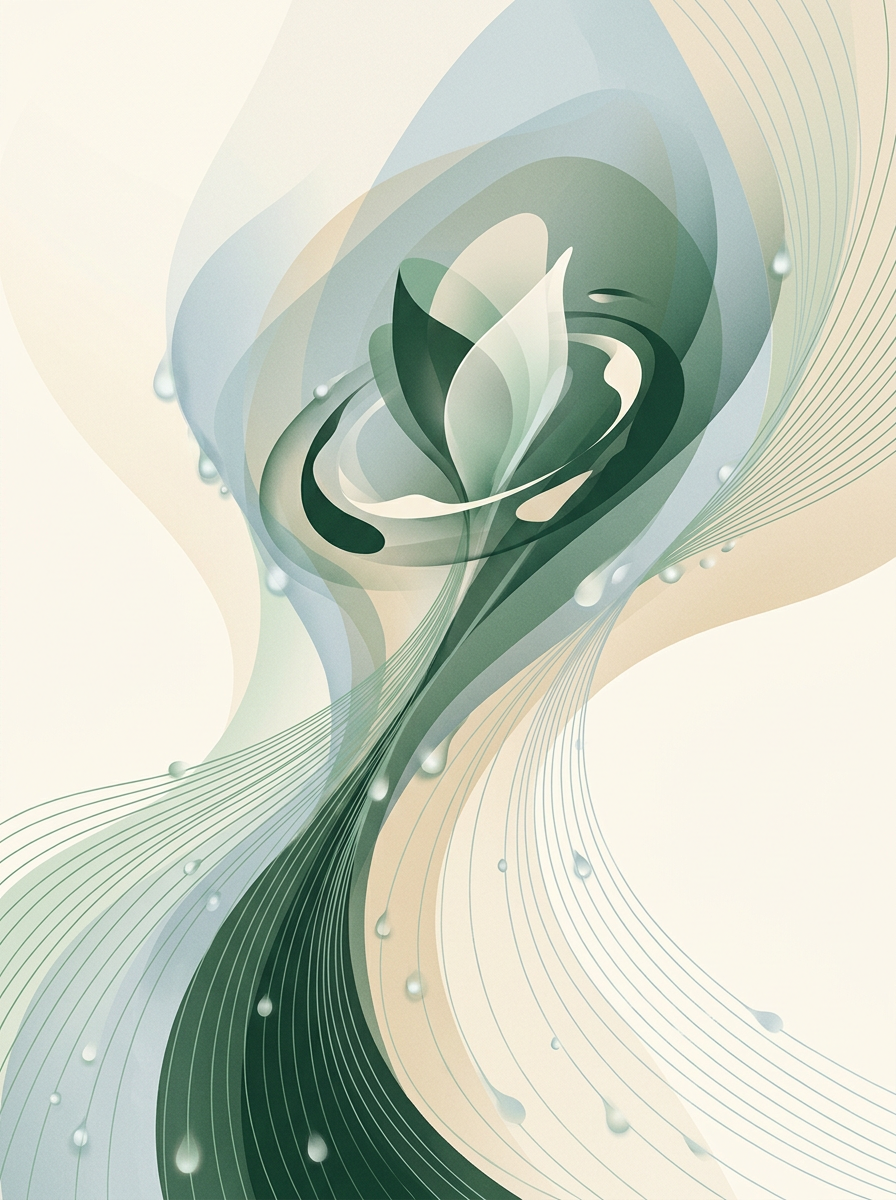 Threaded lines converging on upward bloom — layered strata with orbiting forms — focused, clear, and propulsive. — cover for: Productized AI services: 5 offers that actually sell in 2026