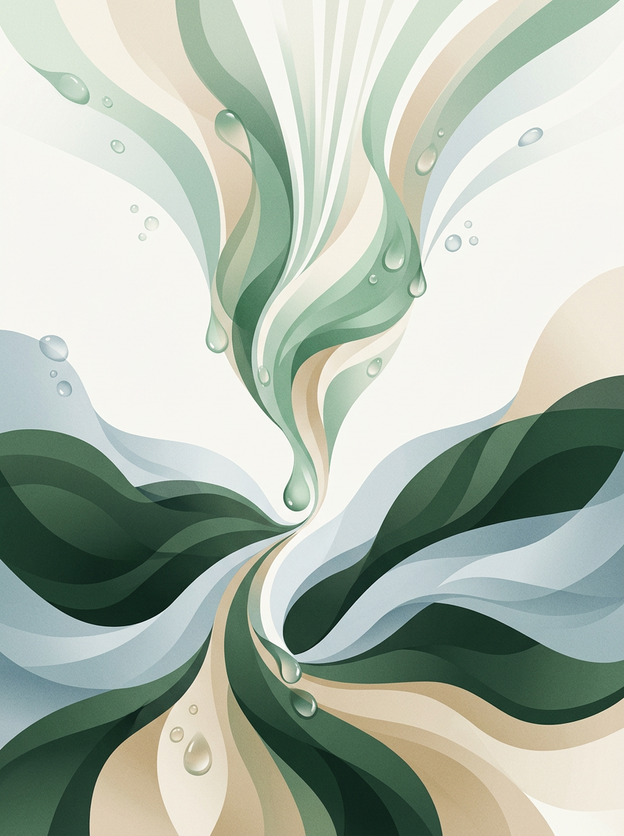 Converging masses threading into a single upward bloom — layered strata resolving into fluid motion — calm, efficient clarity. — cover for: Why we replaced Zapier with a 40-line Python script
