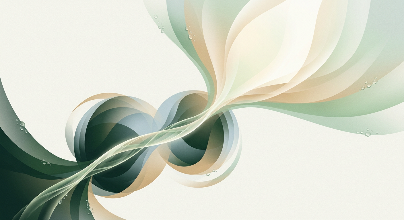 a single dew-strand weaving through two constrained orbs into a wider glow — diagonal flow — disciplined expansion — cover for: n8n self-hosted on a $5 VPS: a 2026 step-by-step guide