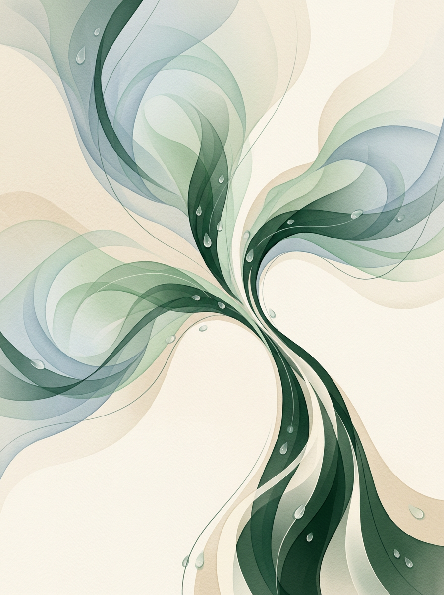 three converging dew-currents feeding a single clarified stream — tri-point convergence — focused relief — cover for: Automate your Slack, calendar, and project updates with Make, n8n, and Claude